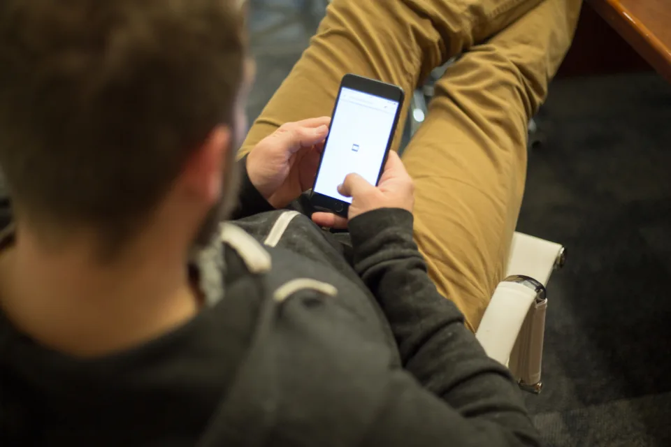 A guest connecting to WiFi on a phone